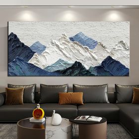 Handmade Oil Painting Thick Texture Abstract Landscape Oil Painting Gorgeous Abstract Landscape 3D Wall Art on Canvas Serene Abstract Landscape 3D Lar (style: 01, size: 90x120cm)