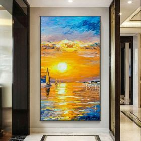 Handmade Oil Painting Modern Oil Painting On Canvas Abstract Oil Painting Hand Painted Large Wall Art For Living Room Hallway Bedroom Luxurious Decora (style: 01, size: 70x140cm)